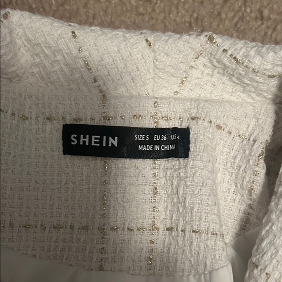 Women's White Plaid Jacket - Picture 3 of 4